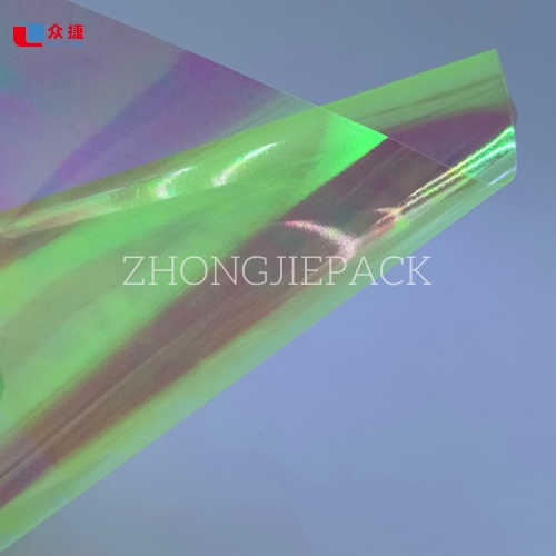 blue green pet polyester rainbow iridescent film