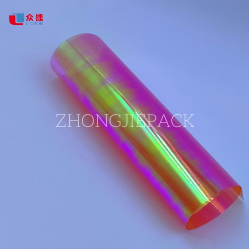 red blue pink iridescent pet rainbow film